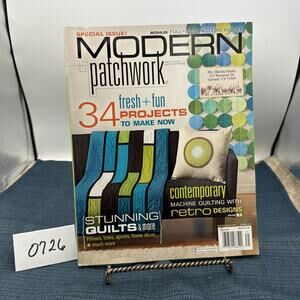 Modern Patchwork Spring 2013 french press cozy travel sewing kit quilt +template
